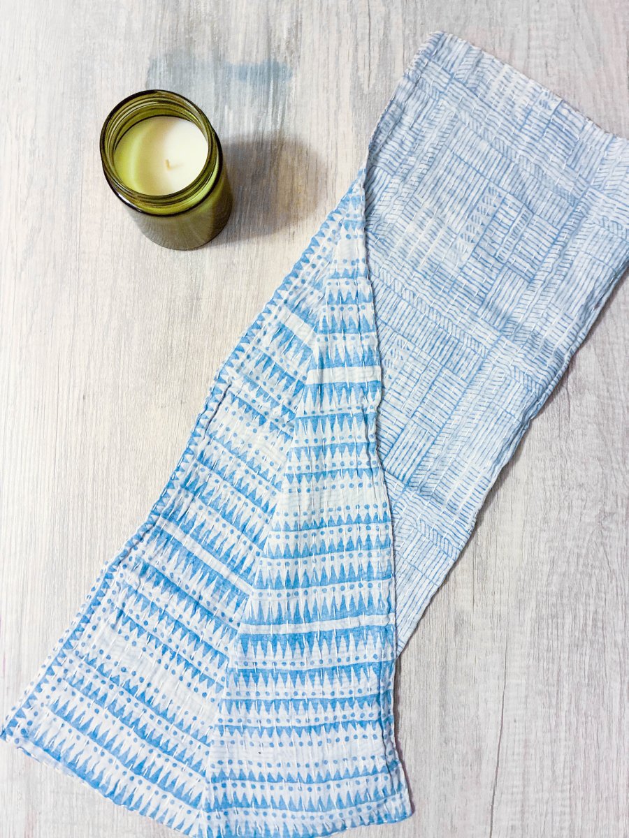 Kantha Kitchen Towel - Asha Project Kantha - Saree - Handmade