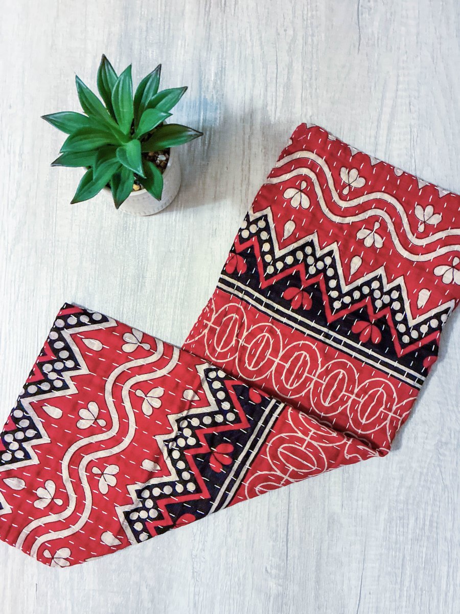 Kantha Kitchen Towel - Asha Project Kantha - Saree - Handmade