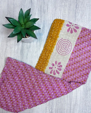 Kantha Kitchen Towel - Asha Project Kantha - Saree - Handmade