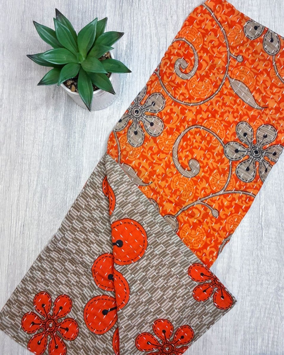 Kantha Kitchen Towel - Asha Project Kantha - Saree - Handmade