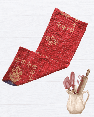 Kantha Kitchen Towel - Asha Project Kantha-Saree-Handmade