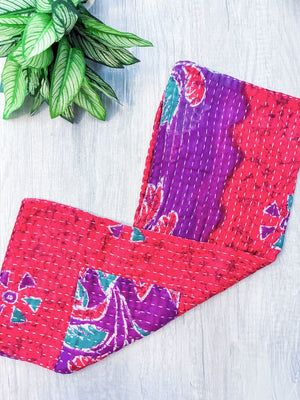 Kantha Kitchen Towel - Asha Project Kantha - Saree - Handmade