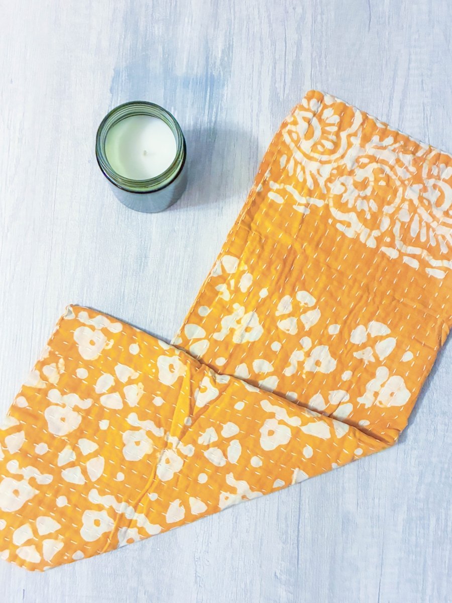 Kantha Kitchen Towel - Asha Project Kantha - Saree - Handmade