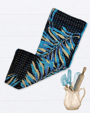 Kantha Kitchen Towel - Asha Project Kantha - Saree - Handmade