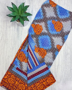 Kantha Kitchen Towel - Asha Project Kantha - Saree - Handmade