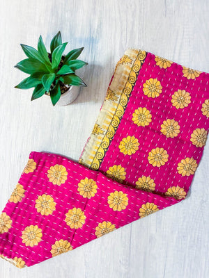 Kantha Kitchen Towel - Asha Project Kantha - Saree - Handmade