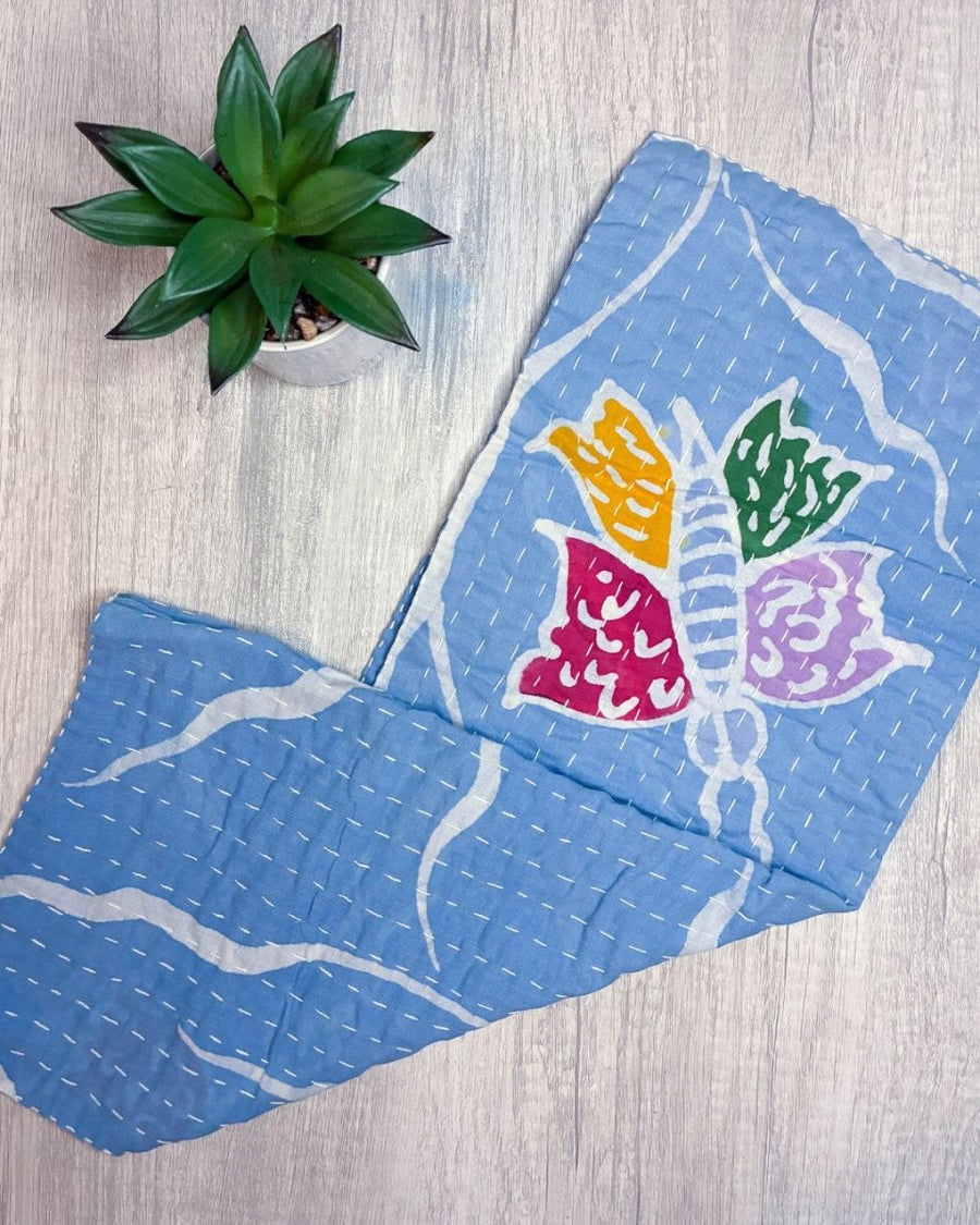 Kantha Kitchen Towel - Asha Project Kantha - Saree - Handmade