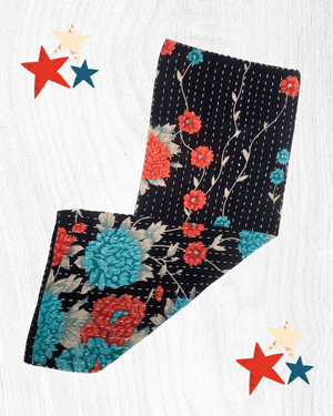 Kantha Kitchen Towel - Asha Project Kantha-Saree-Handmade
