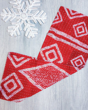 Kantha Kitchen Towel | Christmas - Asha Project Kantha - Saree - Handmade