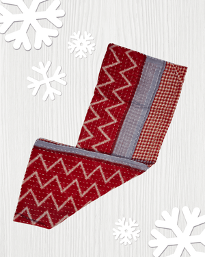 Kantha Kitchen Towel | Christmas - Asha Project Kantha - Saree - Handmade
