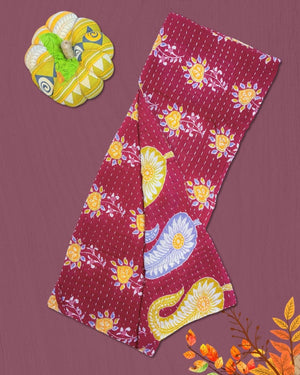 Kantha Kitchen Towel | Fall - Asha Project Kantha - Saree - Handmade