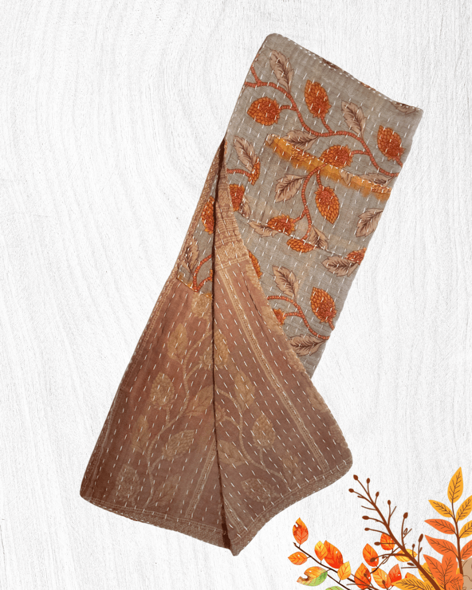 Kantha Kitchen Towel | Fall - Asha Project Kantha-Saree-Handmade