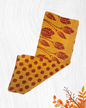 Kantha Kitchen Towel | Fall - Asha Project Kantha-Saree-Handmade
