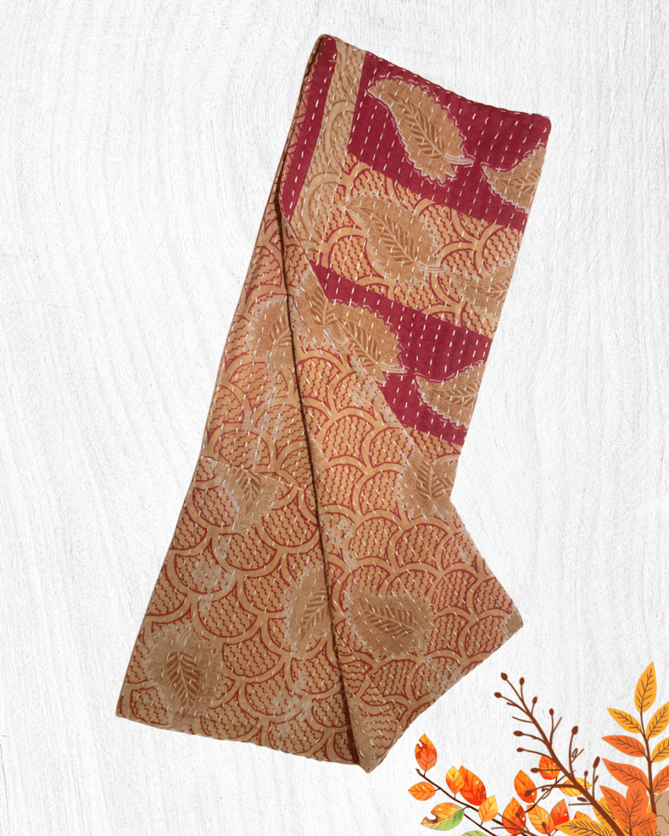 Kantha Kitchen Towel | Fall - Asha Project Kantha-Saree-Handmade