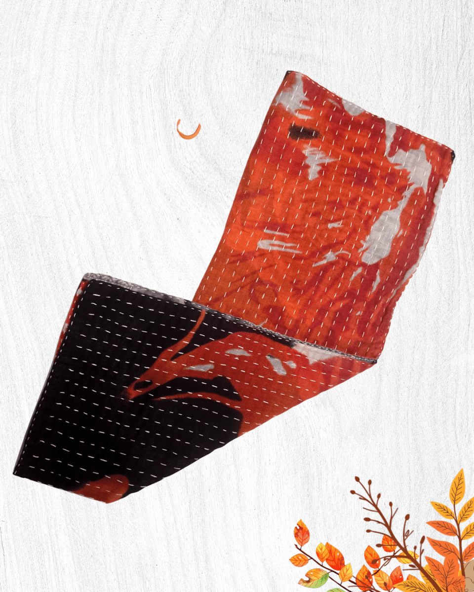Kantha Kitchen Towel | Fall - Asha Project Kantha-Saree-Handmade
