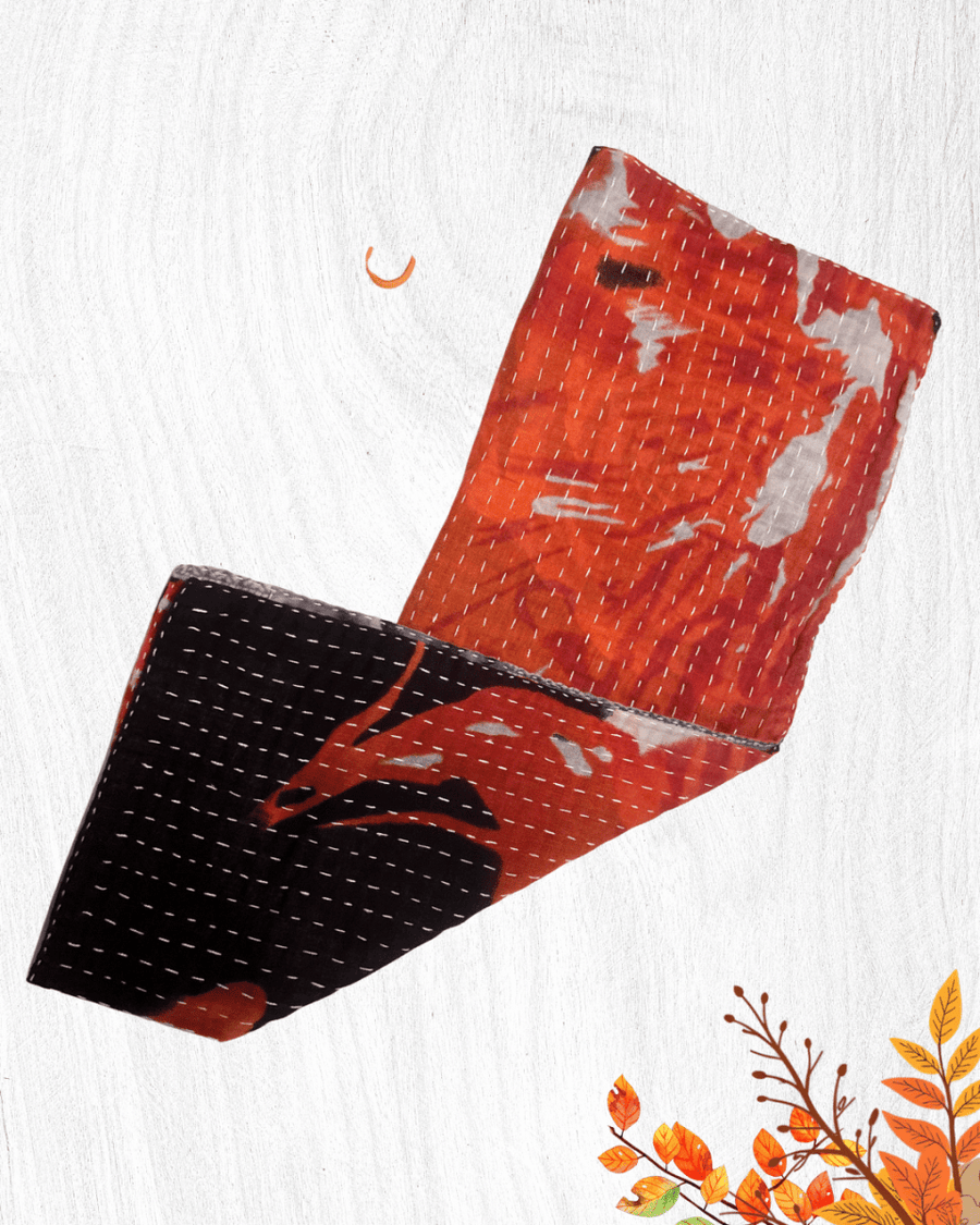 Kantha Kitchen Towel | Fall - Asha Project Kantha-Saree-Handmade