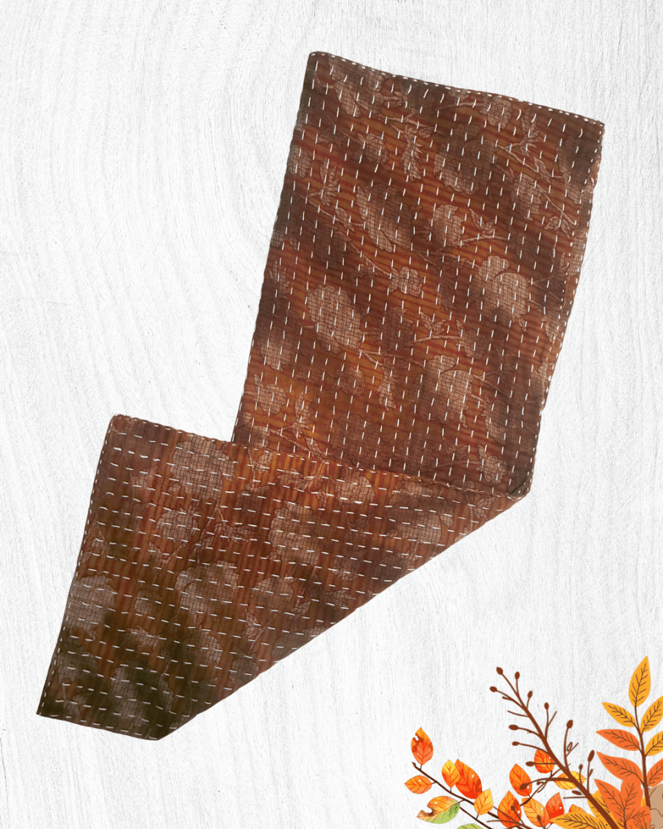 Kantha Kitchen Towel | Fall - Asha Project Kantha-Saree-Handmade