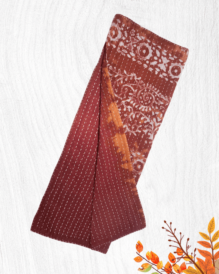 Kantha Kitchen Towel | Fall - Asha Project Kantha-Saree-Handmade