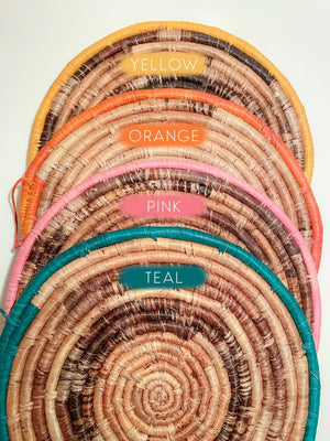 Kantha Kitchen Towel + Pink Banana Leaf Trivet Gift Set - Asha Project Kantha - Saree - Handmade