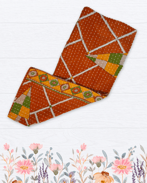 Kantha Kitchen Towel | Spring - Asha Project Kantha - Saree - Handmade