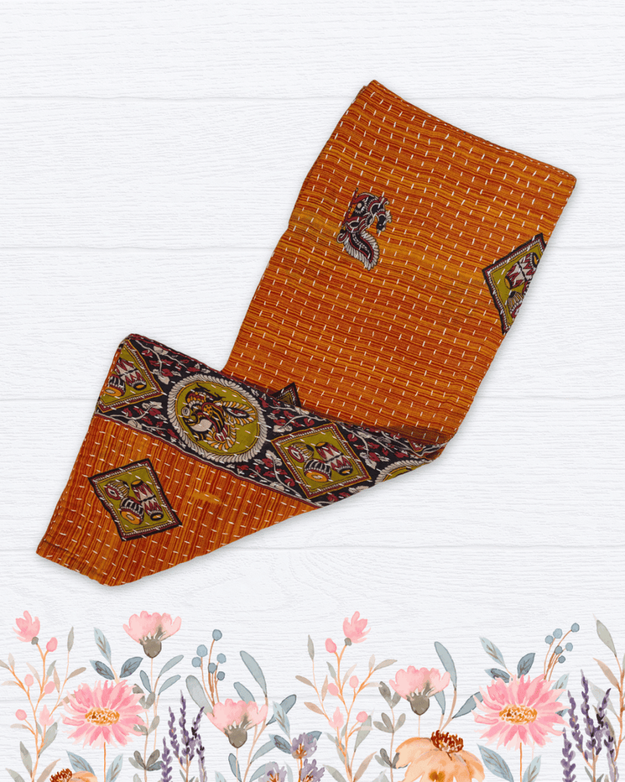 Kantha Kitchen Towel | Spring - Asha Project Kantha - Saree - Handmade