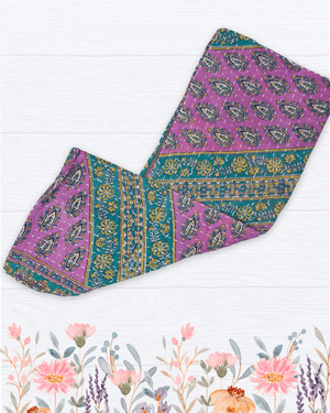 Kantha Kitchen Towel | Spring - Asha Project Kantha - Saree - Handmade