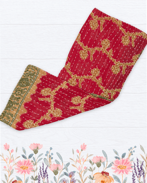 Kantha Kitchen Towel | Spring - Asha Project Kantha - Saree - Handmade