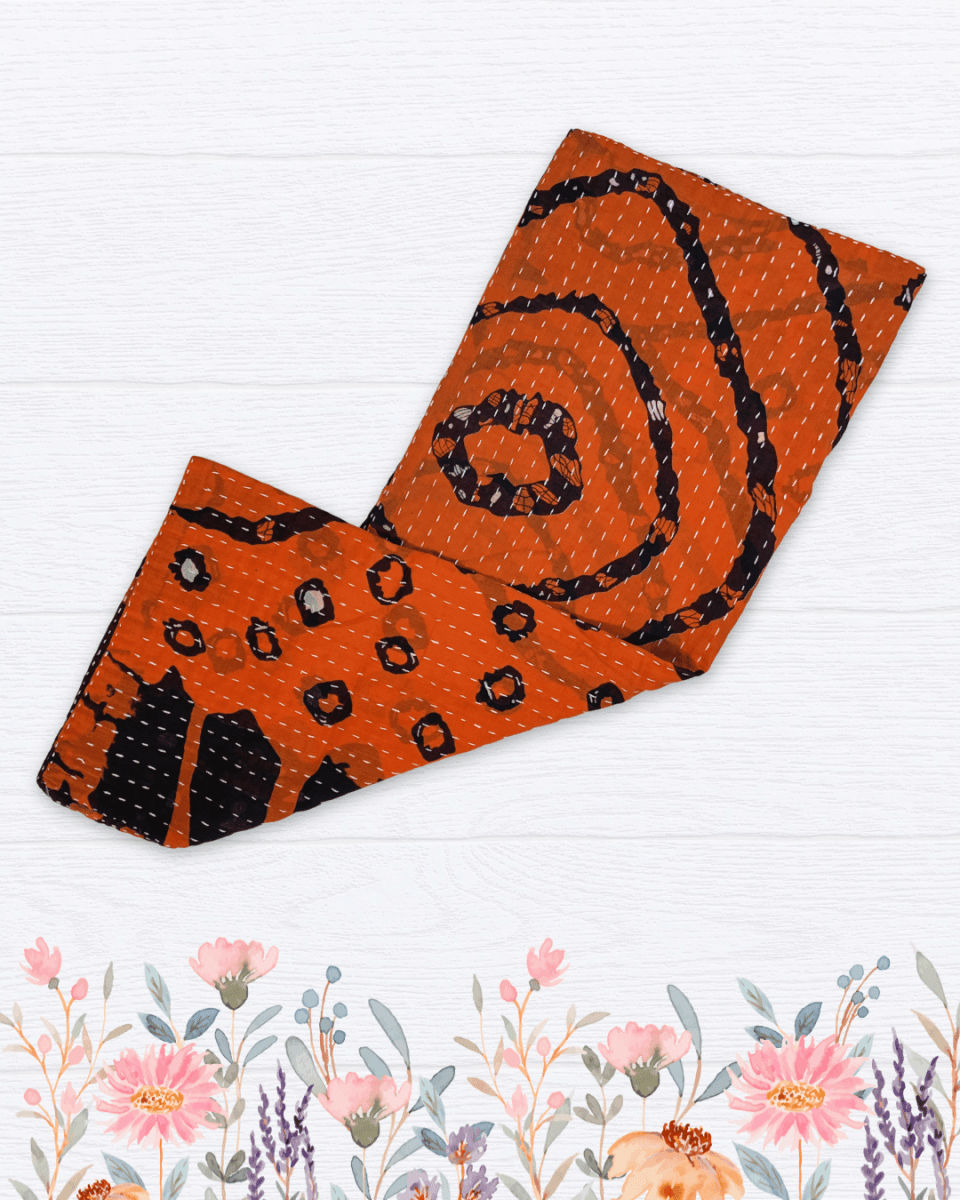 Kantha Kitchen Towel | Spring - Asha Project Kantha - Saree - Handmade