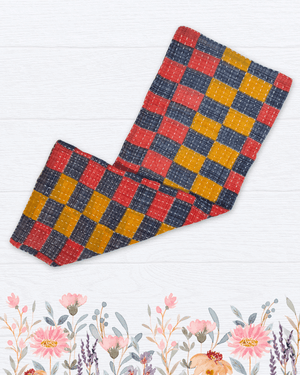 Kantha Kitchen Towel | Spring - Asha Project Kantha - Saree - Handmade