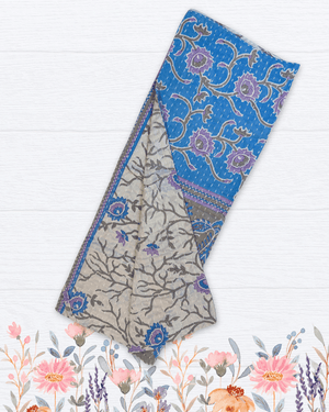 Kantha Kitchen Towel | Spring - Asha Project Kantha - Saree - Handmade