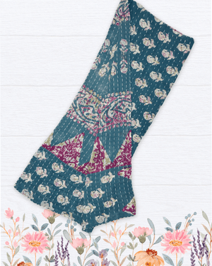 Kantha Kitchen Towel | Spring - Asha Project Kantha - Saree - Handmade