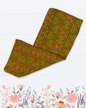 Kantha Kitchen Towel | Spring - Asha Project Kantha - Saree - Handmade