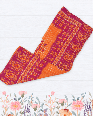 Kantha Kitchen Towel | Spring - Asha Project Kantha - Saree - Handmade