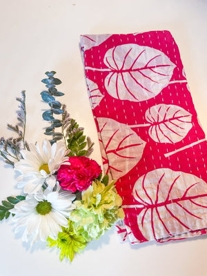 Kantha Kitchen Towel | Spring | Assorted - Asha Project Kantha - Saree - Handmade