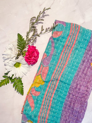 Kantha Kitchen Towel | Spring | Assorted - Asha Project Kantha - Saree - Handmade