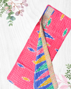 Kantha Kitchen Towel | Valentine's Day - Asha Project Kantha - Saree - Handmade