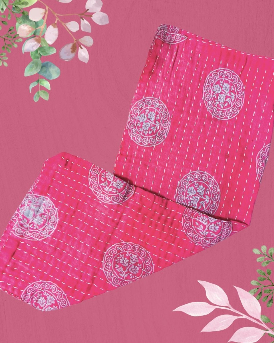 Kantha Kitchen Towel | Valentine's Day - Asha Project Kantha - Saree - Handmade