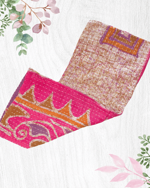 Kantha Kitchen Towel | Valentine's Day - Asha Project Kantha - Saree - Handmade