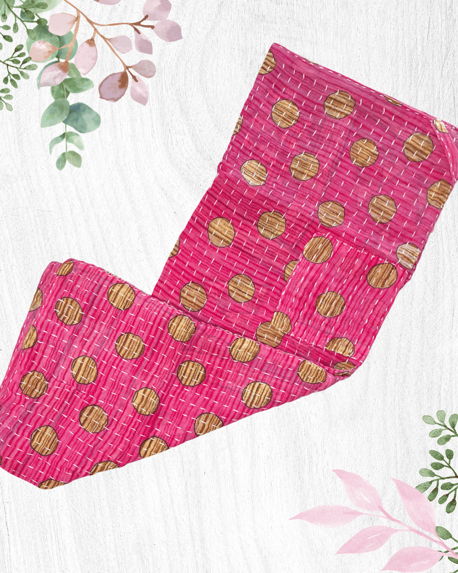 Kantha Kitchen Towel | Valentine's Day - Asha Project Kantha - Saree - Handmade
