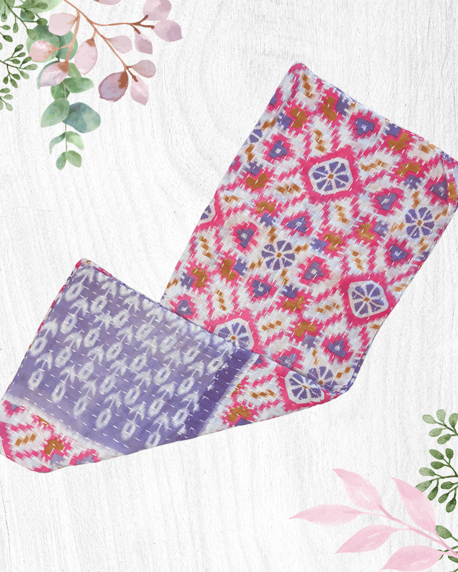 Kantha Kitchen Towel | Valentine's Day - Asha Project Kantha - Saree - Handmade