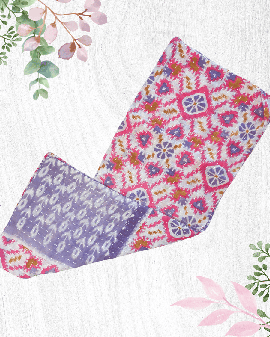 Kantha Kitchen Towel | Valentine's Day - Asha Project Kantha - Saree - Handmade