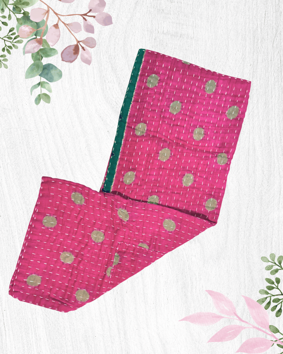 Kantha Kitchen Towel | Valentine's Day - Asha Project Kantha - Saree - Handmade