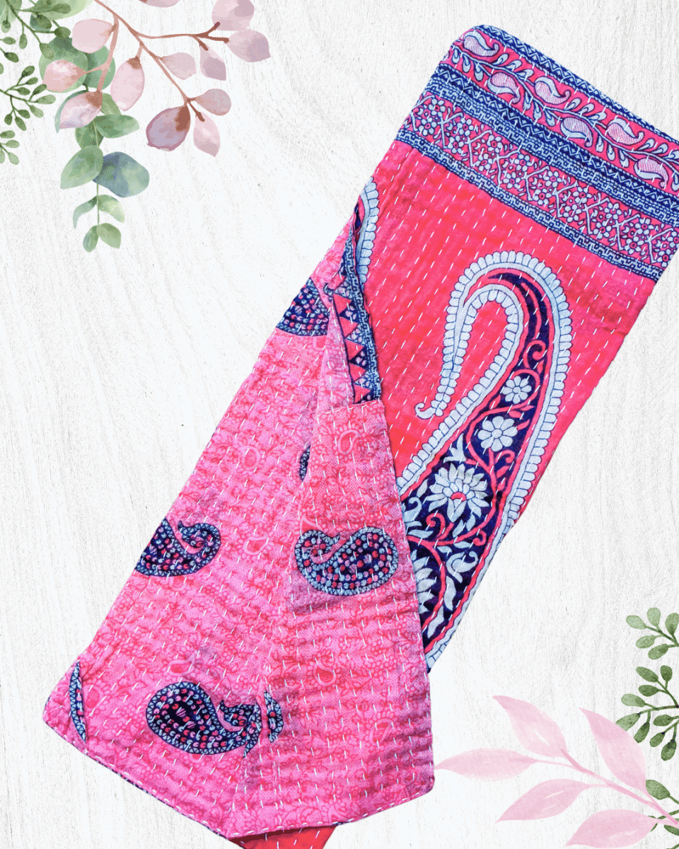 Kantha Kitchen Towel | Valentine's Day - Asha Project Kantha - Saree - Handmade