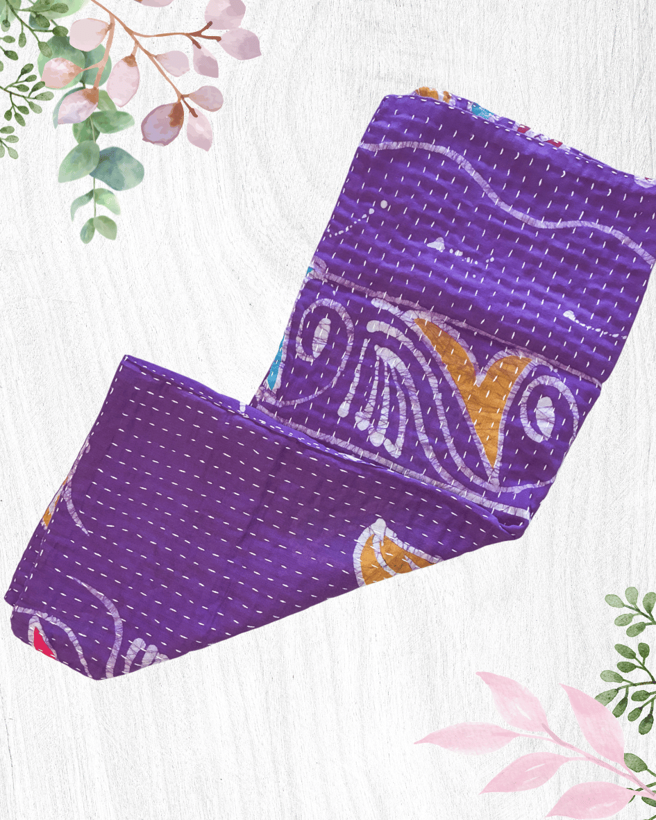 Kantha Kitchen Towel | Valentine's Day - Asha Project Kantha - Saree - Handmade