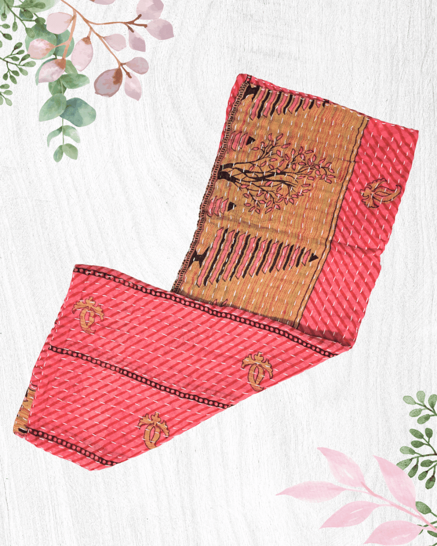 Kantha Kitchen Towel | Valentine's Day - Asha Project Kantha - Saree - Handmade