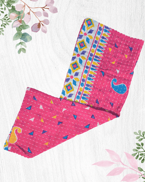 Kantha Kitchen Towel | Valentine's Day - Asha Project Kantha - Saree - Handmade