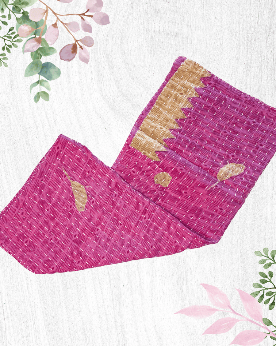 Kantha Kitchen Towel | Valentine's Day - Asha Project Kantha - Saree - Handmade