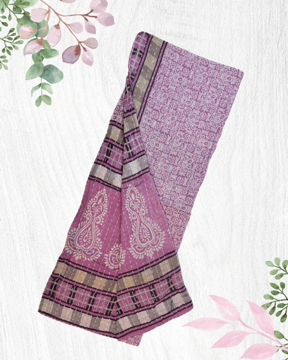Kantha Kitchen Towel | Valentine's Day - Asha Project Kantha - Saree - Handmade