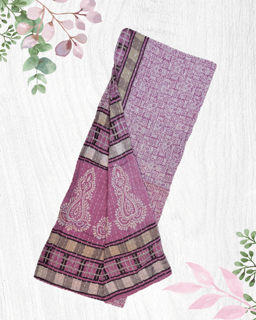 Kantha Kitchen Towel | Valentine's Day - Asha Project Kantha - Saree - Handmade