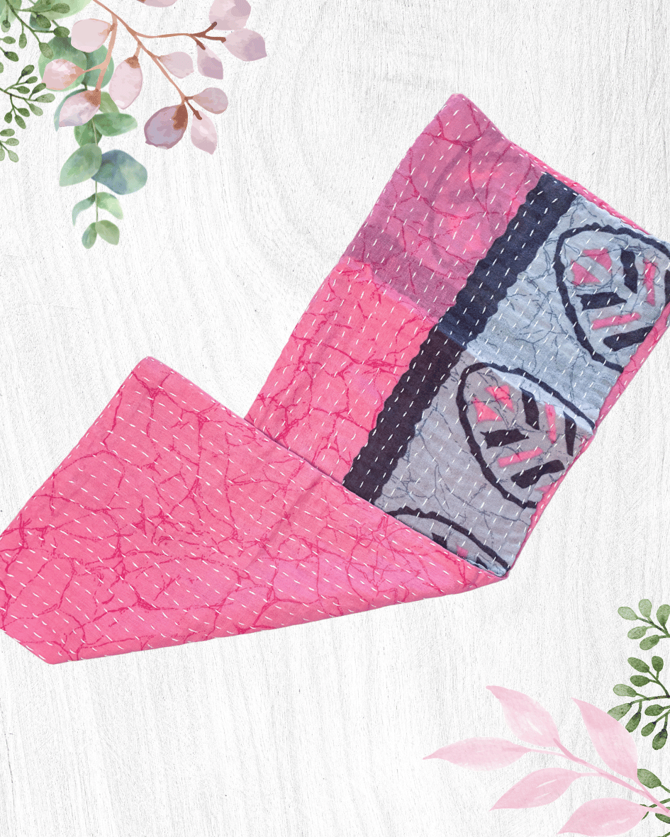 Kantha Kitchen Towel | Valentine's Day - Asha Project Kantha - Saree - Handmade